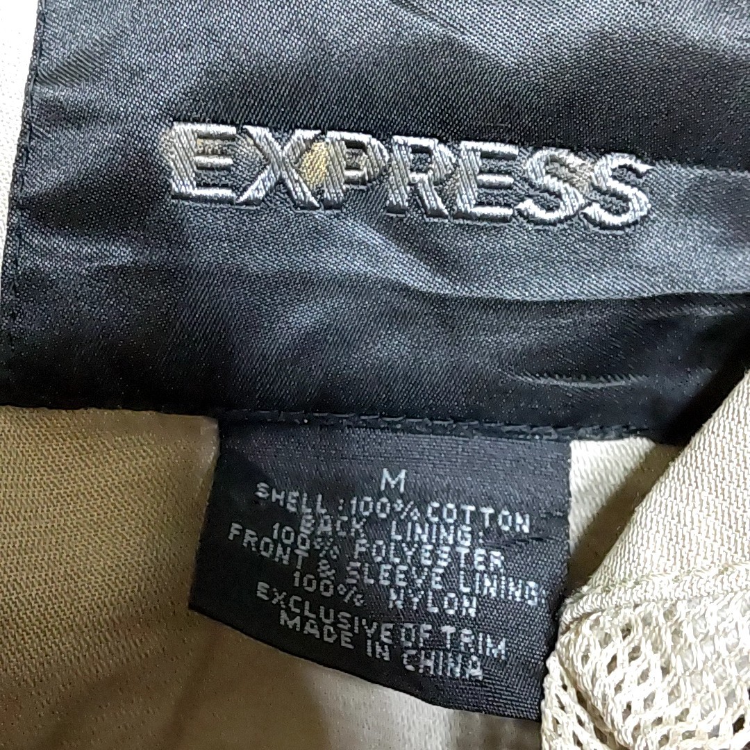 B5 EXPRESS ベージュ M ドリズラージャケット スウィングトップ ジップアップ ハリントン ジャケット ビンテージ アメリカ 古着 メンズ