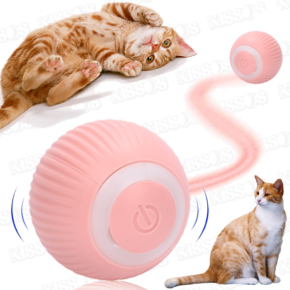  cat toy ball electric automatic shines playing tool LED USB.. motion shortage cancellation -stroke less cancellation 360 times rotation pet ( pink )