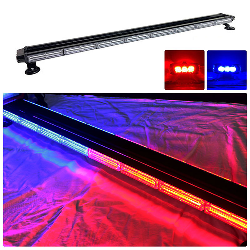  including carriage price [123cm] LED turning light bar type [ red + blue ]COB chip adoption cigar socket power supply red blue loading car wrecker car WB8236-8S