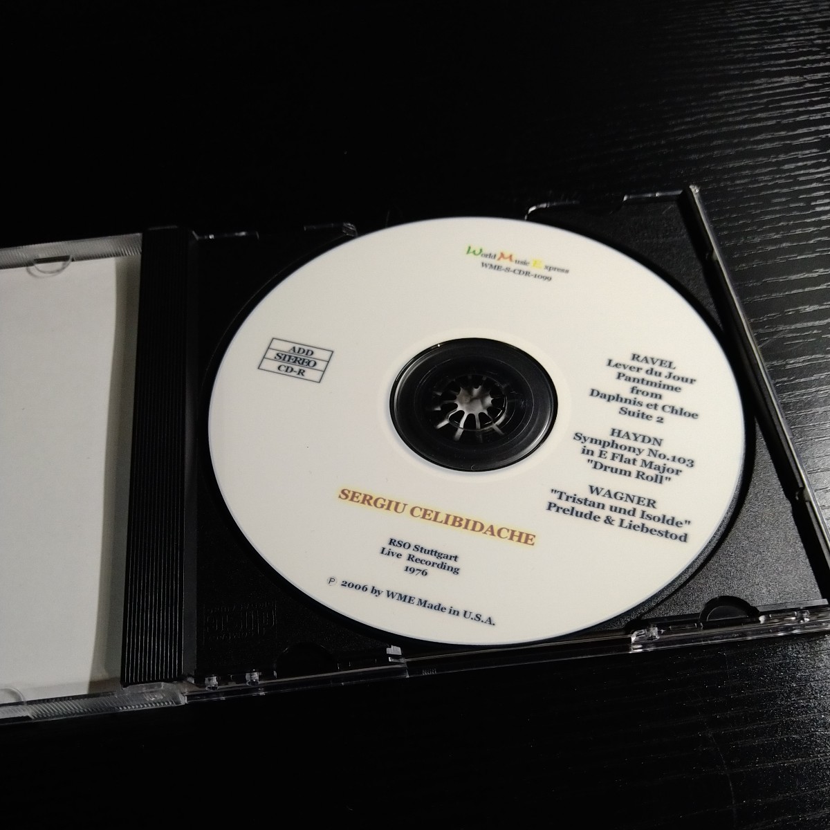 《11/07出品》CD-R／ラヴェル：ダフニスとクロエ／ハイドン：交響曲第103番／チェリビダッケ（WME Celibidache Ravel Haydn）_画像3