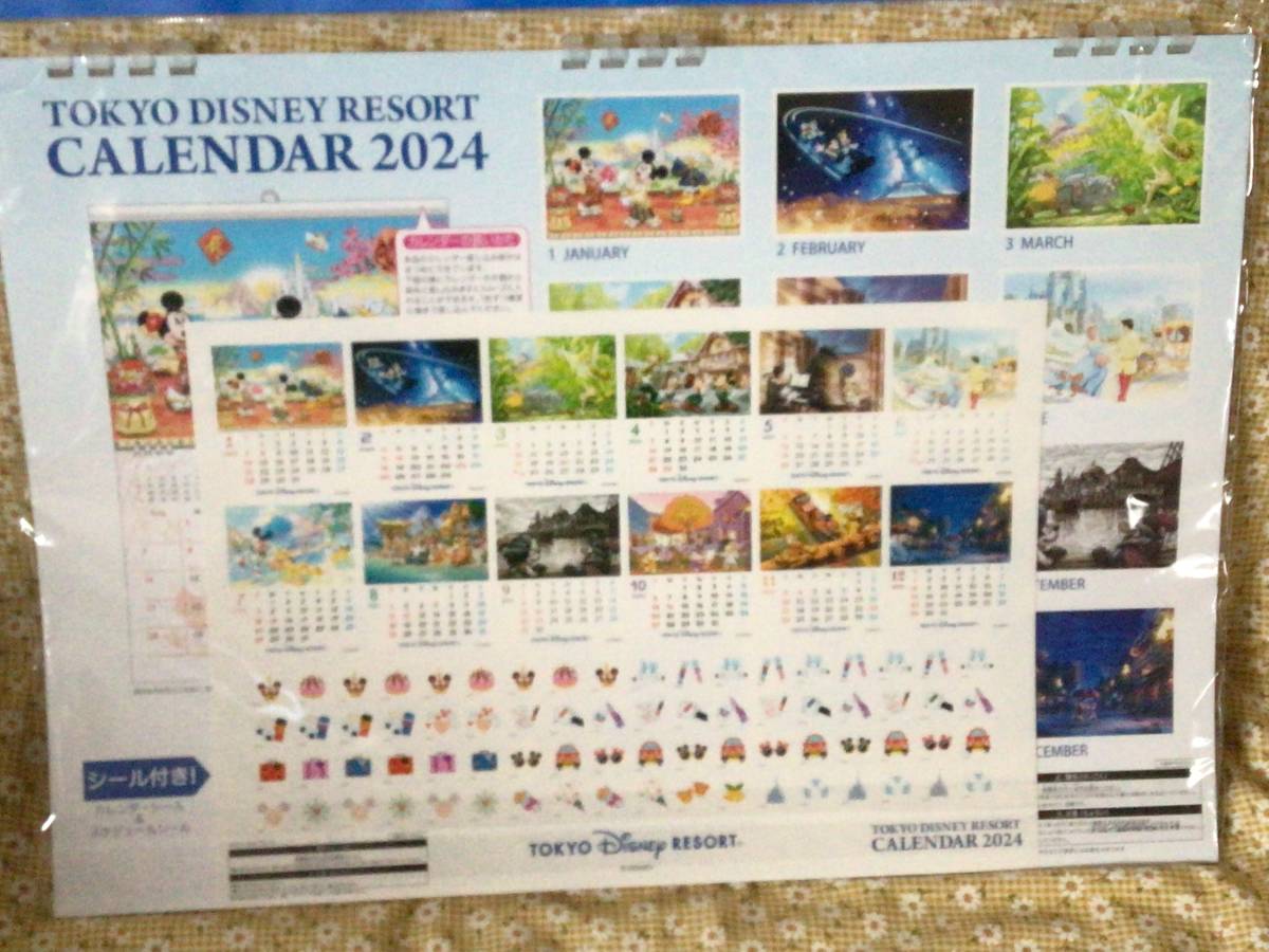 ディズニーリゾート　壁掛けカレンダー　2024 ミッキー　ミニー_画像2