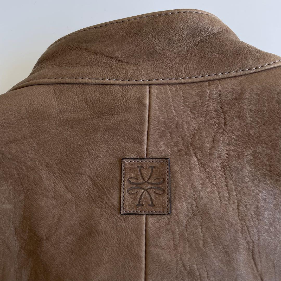 極美品】ヤコブコーエン JACOB COHEN レザージャケット シングル 極美品】ヤコブコーエン JACOB COHEN レザージャケット シングル
