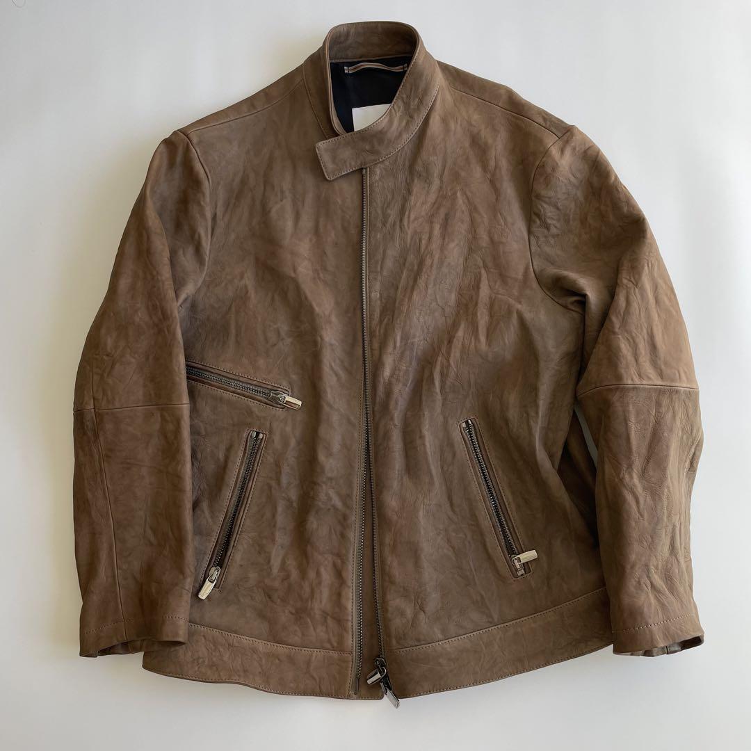 極美品】ヤコブコーエン JACOB COHEN レザージャケット シングル 極美品】ヤコブコーエン JACOB COHEN レザージャケット シングル