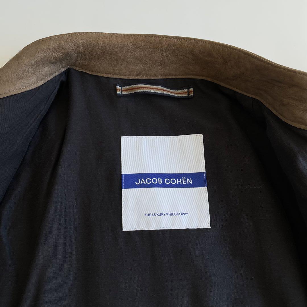 極美品】ヤコブコーエン JACOB COHEN レザージャケット シングル 極美品】ヤコブコーエン JACOB COHEN レザージャケット シングル