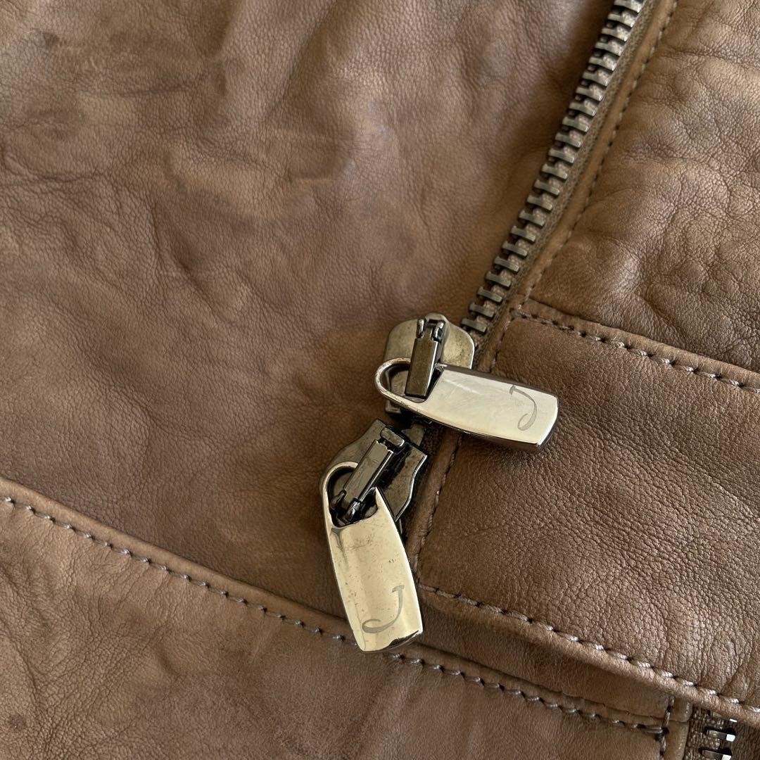 極美品】ヤコブコーエン JACOB COHEN レザージャケット シングル 極美品】ヤコブコーエン JACOB COHEN レザージャケット シングル