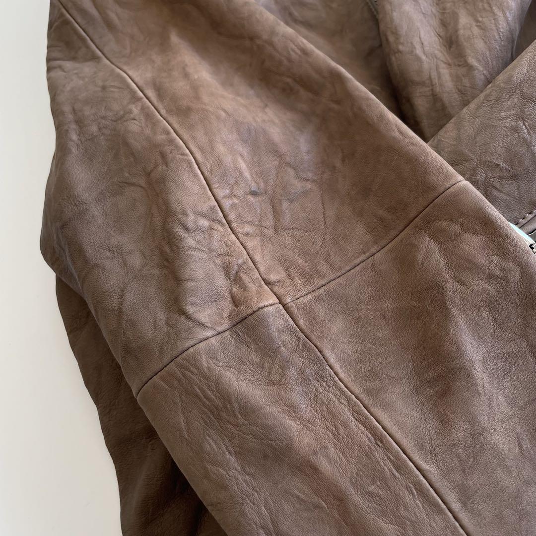 極美品】ヤコブコーエン JACOB COHEN レザージャケット シングル 極美品】ヤコブコーエン JACOB COHEN レザージャケット シングル
