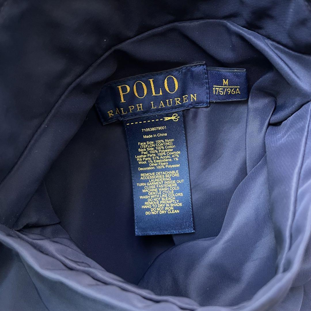 【極美品】ポロラルフローレン POLO RALPH LAUREN フライトジャケット ブルゾン スーベニア MA-1 メンズ 刺繍デザイン  ヴィンテージ加工