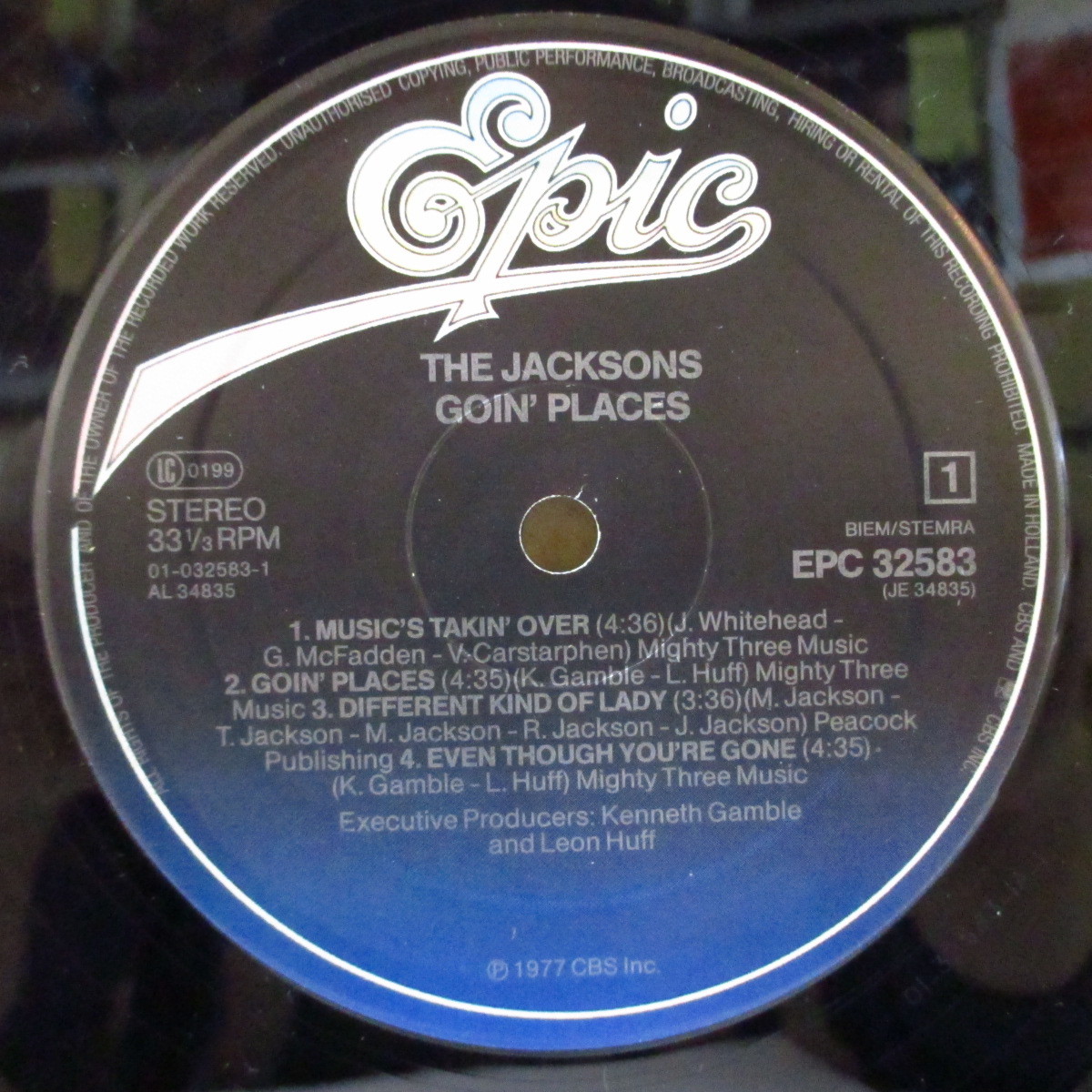 JACKSONS-Goin' Places (Dutch 80's 再発 LP+インナー/光沢見開きジャケ)_画像3