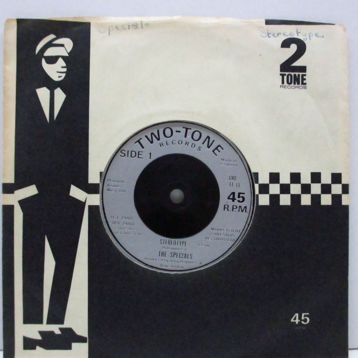 SPECIALS， THE-Stereotype (UK '80 再発「銀ラベ、英製小穴フラットセンター」7+カンパニ_画像3