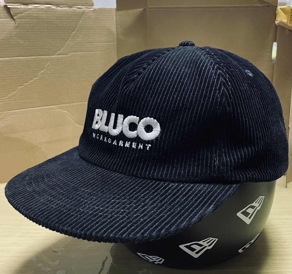 BLUCO ブルコ　コーデュロイキャップ　キャップ ブラック_画像2