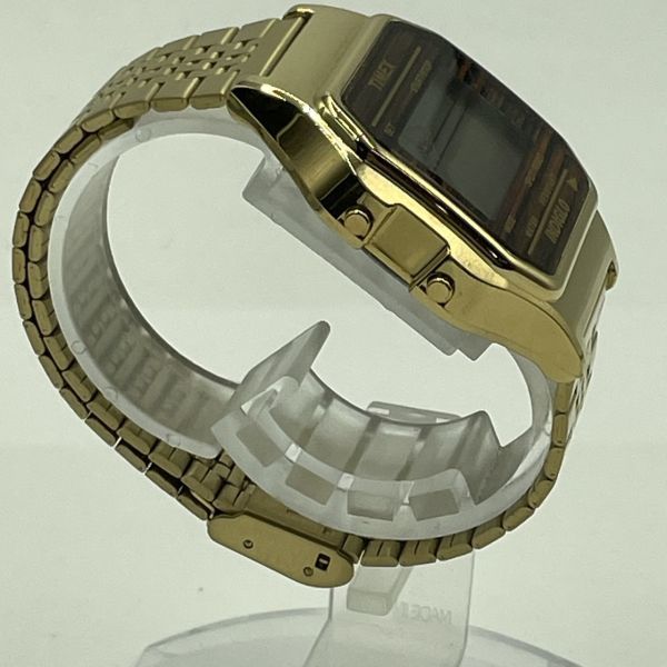J348-T109345-3 ◎ TIMEX タイメックス INDIGLO インディグロ メンズ腕時計 デジタル クオーツ ゴールドカラー フェイス約32mm ③_画像5