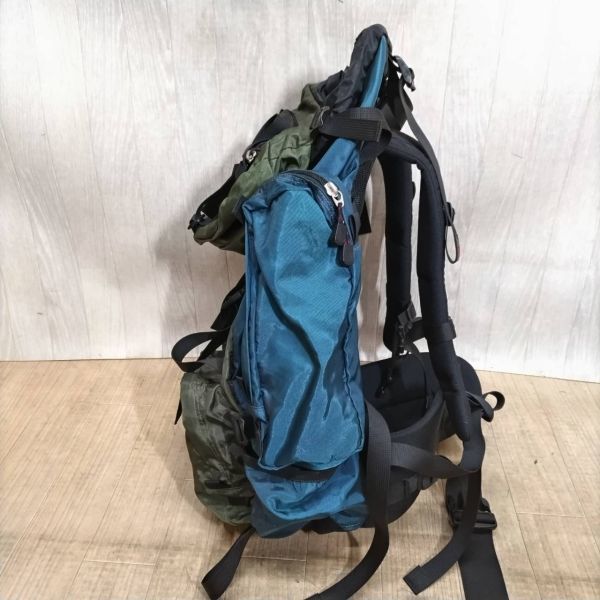 K635-ST9-490 mont-bell モンベル CHACHAPACK45 チャチャパック45 ZERO POINT 45L リュックサック バックパック グリーン/ブルー ⑥_画像5