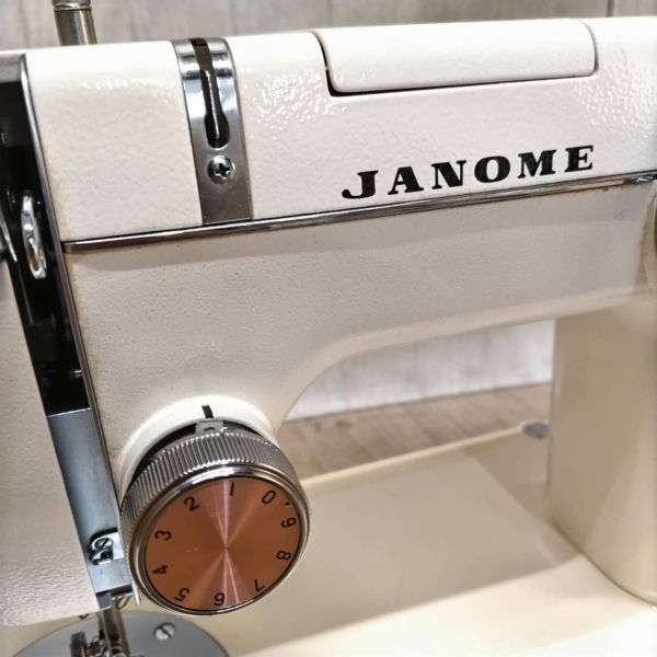 L604-J018674-1 JANOME ジャノメ MODEL 802 アンティークミシン フットコントローラー/本体カバー付き 動作確認済み ⑥_画像3