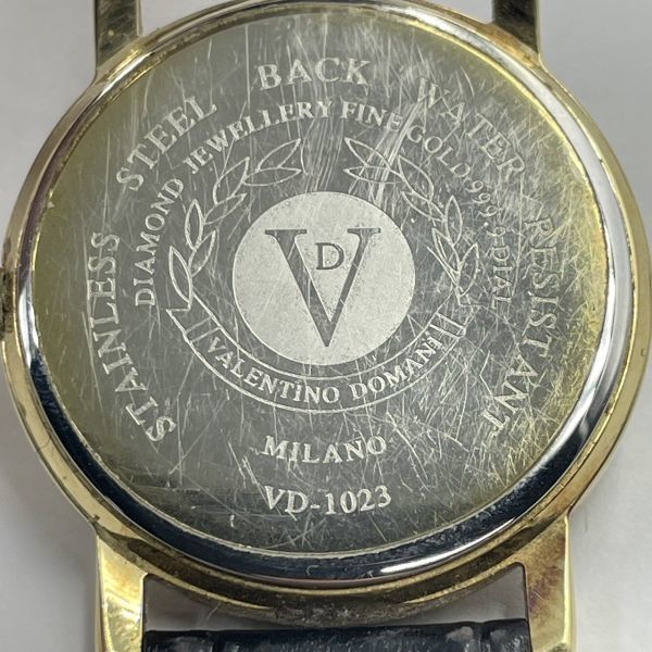L332-J013653-3 ◎ VALENTINO DOMANI ヴァレンチノ ドマーニ メンズ腕時計 VD-1023 クオーツ FINE GOLD 999.9 ゴールド文字盤 ③_画像7