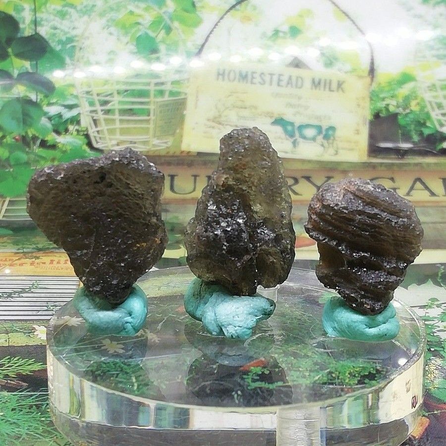 アグニマナタイト３個セット907隕石　原石　天然石　鉱物標本　パワーストーン　テクタイト
