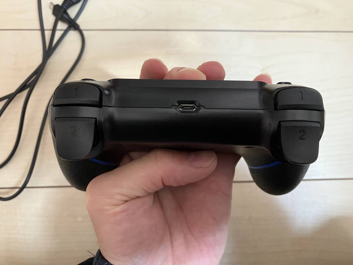 PS4用コントローラーワイヤレス プロコン 無線 Bluetooth ジョイスティック ゲーム 加速度センサー PS ブルー （美品）_画像3