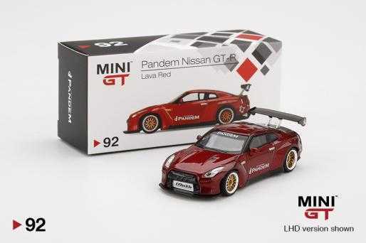 MINIGT 1/64 Pandem Nissan GT-R R35 Lava Red パンデム 日産GTR 赤 ラヴァ レッド 未開封 右ハンドル RHD MINI GT_画像1