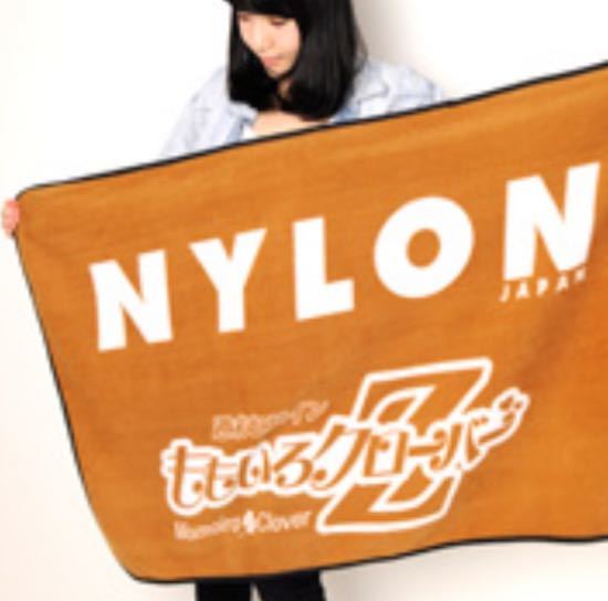 ももクロ NYLON ナイロン 特大ロゴ ブランケット フリース　ブラウン 期間限定 終売品 非売品 タオルケット 毛布_画像6