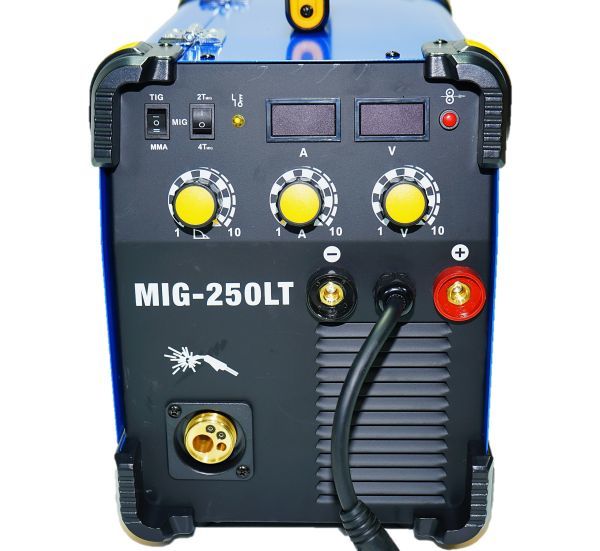 ハイスペック!複合マルチ インバーター式半自動溶接機 MIG-250LT 青！MIG MAG TIG MMA 単相100V/200V用 鉄 ステン アルミ MIG250LT MIG250_画像5