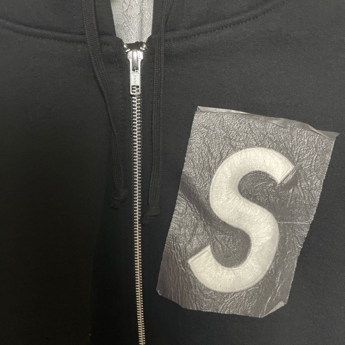supreme 23AW S Logo Zip Up Hooded Sweatshirt エスロゴ パーカー Sロゴ Mサイズ BLACK 黒 ブラック_画像4