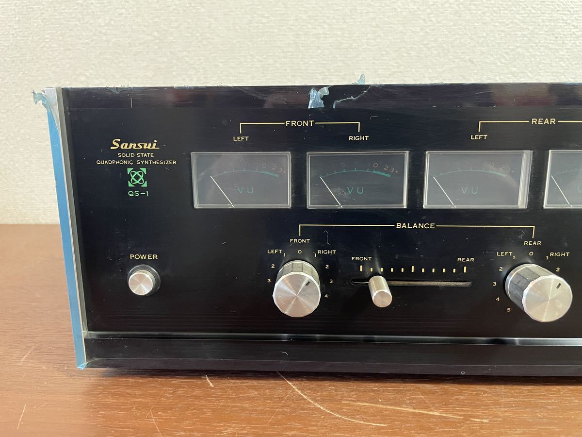 SANSUI QS-1 4チャンネル シンセサイザー 音響機材 オーディオ サンスイ 通電確認済み 現状品 付属品有り_画像3