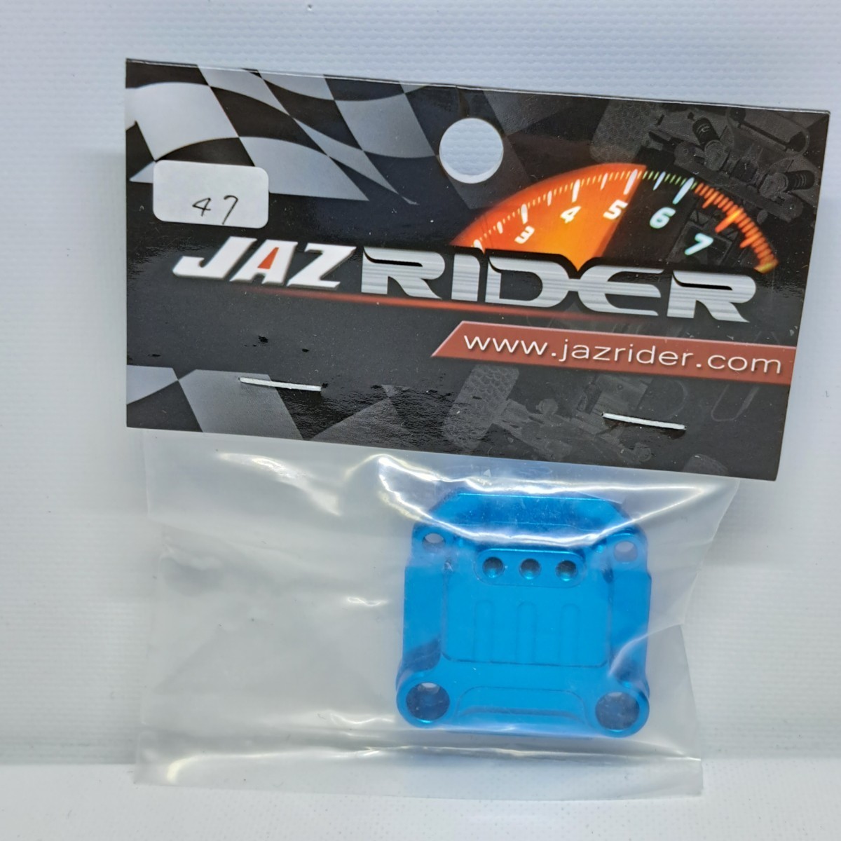 47　RC　ラジコン　パーツ　部品　JAZ　RIDER　タミヤ　TA01. 02.DF01　トップフォースマンタレイアルミリヤギヤボックスカバー　ブルー_画像1