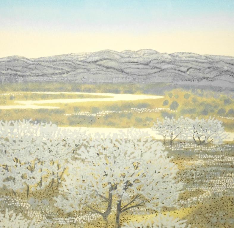 浅野均『山河在』◇リトグラフ◇落款・直筆サイン・監修シール有 浅野均『山河在』◇リトグラフ◇落款・直筆サイン・監修シール有