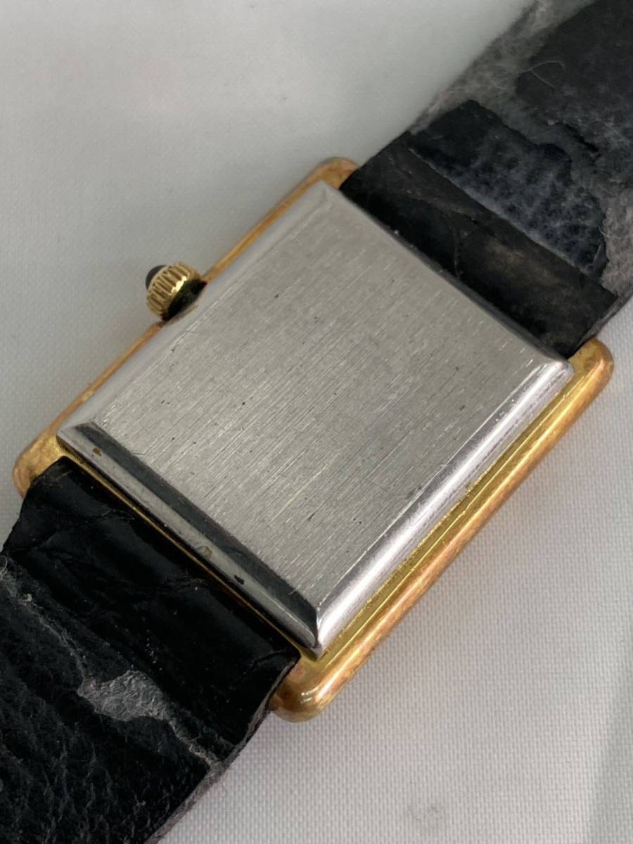 OMEGA オメガ DE VILLE デビル レクタングル 手巻き 時計 ゴールド文字盤 腕時計 不動品 _画像8