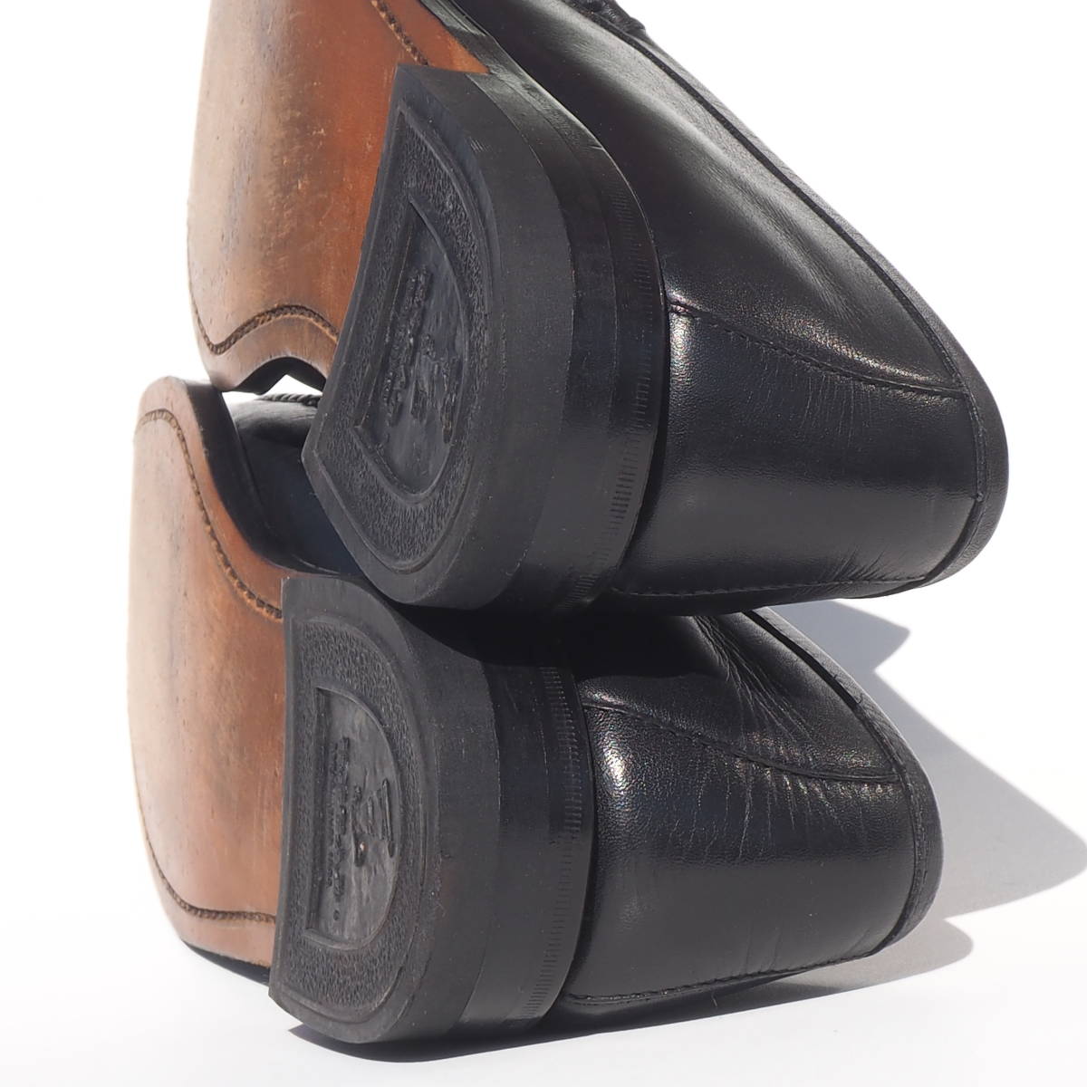 状態良好 25,5cm REGAL リーガル W523 インペリアルグレード ローファー スリッポン ブラック 革靴 日本製 高級 ドレスシューズ_画像6