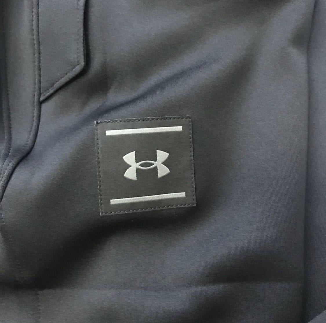 ◆254 新品【メンズXL(O)】黒ブラック アンダーアーマーフリースUNDERARMOUR ゴルフにオススメ 防寒 テーパード ジョガーパンツ_画像3