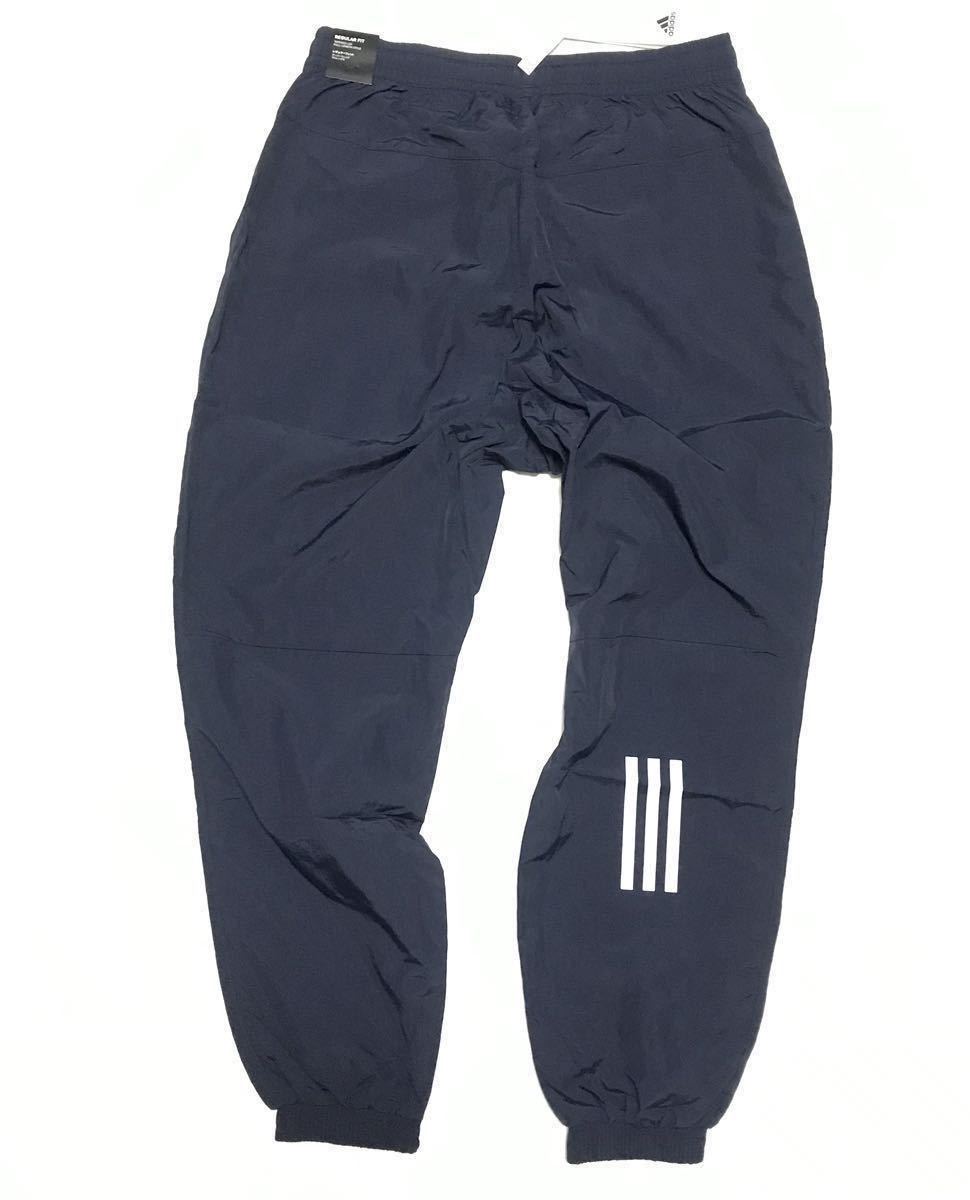 ◆335 新品【メンズM】紺 adidas アディダス ウーブン ナイロン パンツ ウィンドブレーカー スポーツウェア ランニング ゴルフにオススメ_画像9