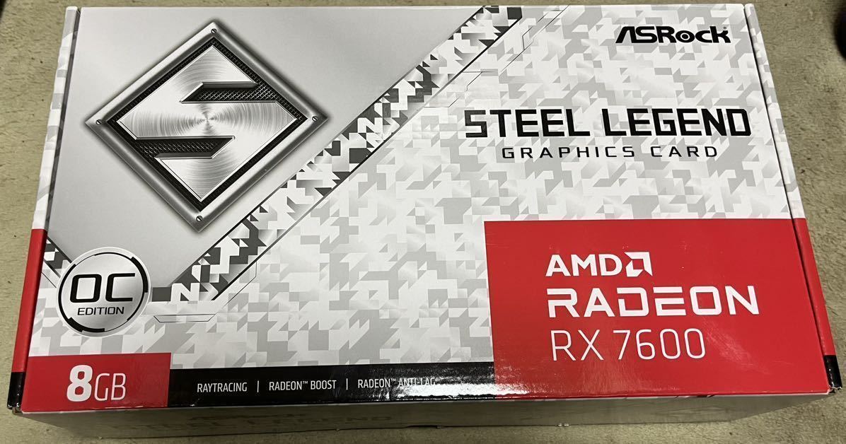 ASRock AMD RADEON RX7600 8GB OC STEEL LEGEND _画像1