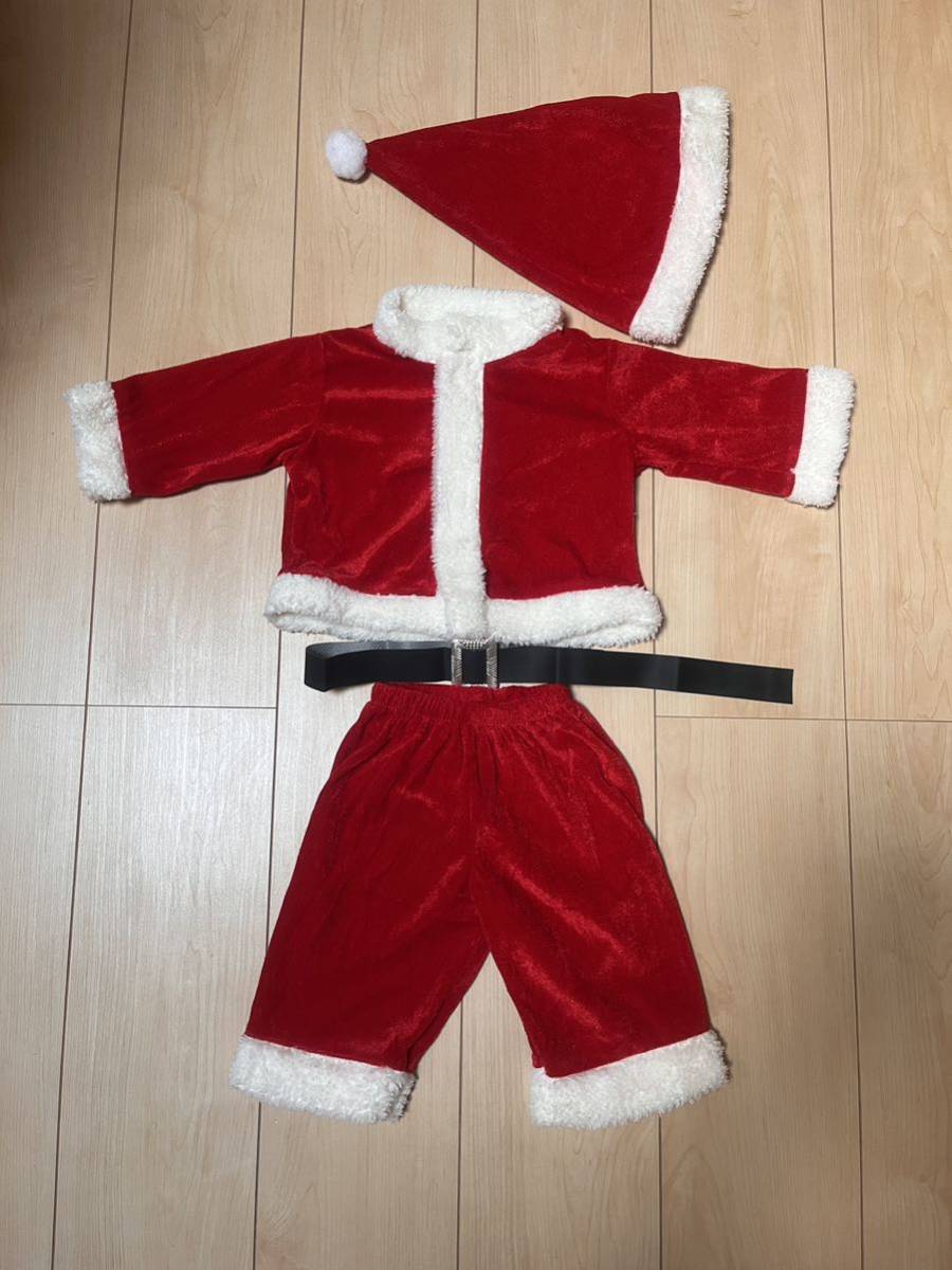 クリスマス衣装 サンタ コスプレ衣装 サンタ 衣装 子供 サンタ コスチューム キッズ 子供服 サンタクロース 帽子付き 130cm_画像3