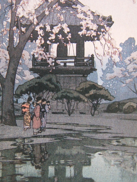 吉田博、鍾樓、希少な額装用画集より、新品高級額装付、状態良好、送料