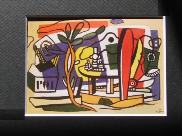 FERNAND LEGER、LA TABLE DANS LE JARDIN、海外版超希少レゾネ、新品額装付、送料込み、y321_画像3