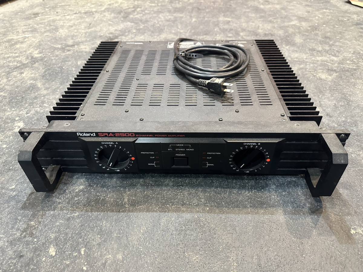 【中古品・傷有り・音出し確認済み】Roland SRA-2500 2CH パワーアンプ ローランド アンプ_画像1