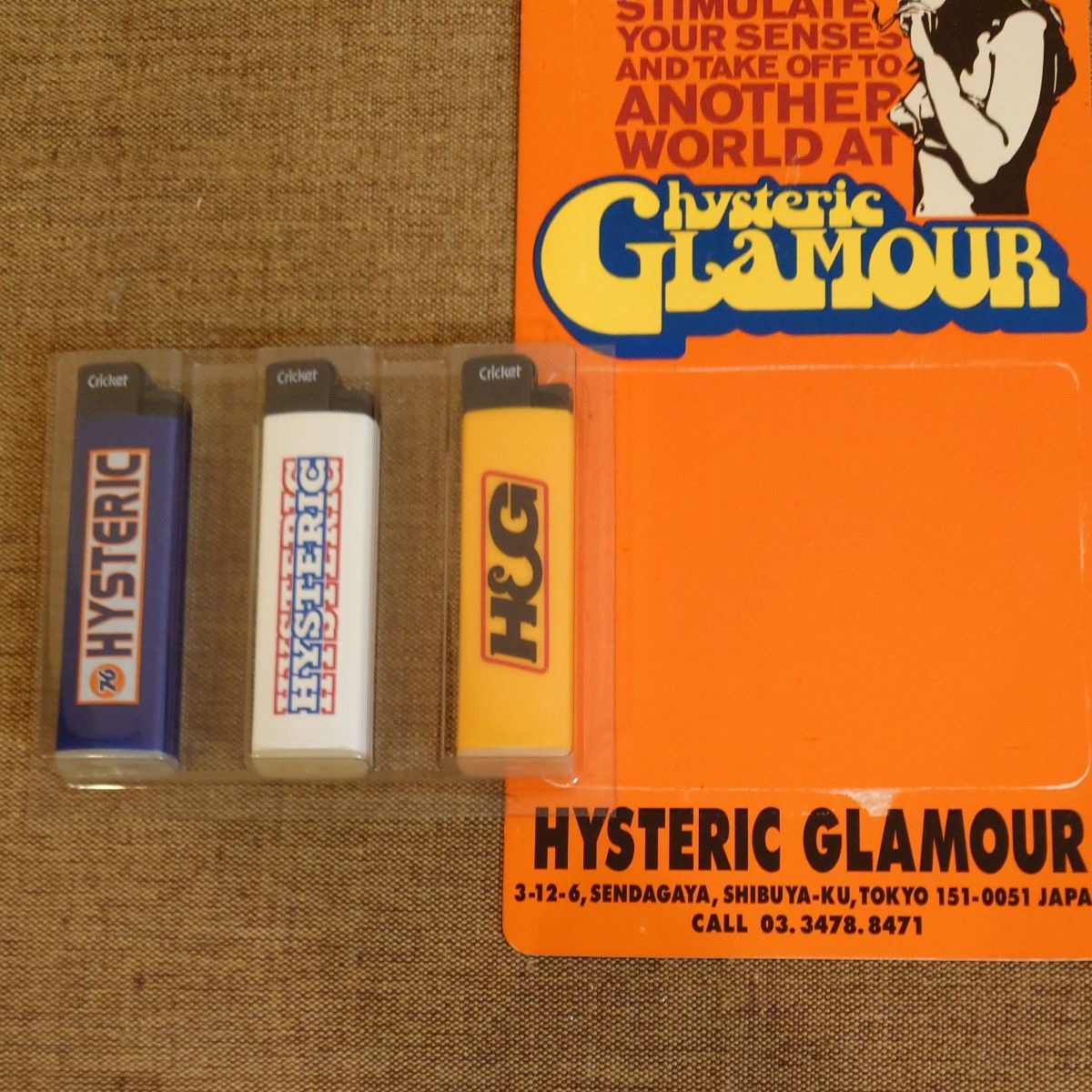 未使用 ヒステリックグラマーHYSTERIC GLAMOUR ライター3本 未使用 ヒステリックグラマーHYSTERIC GLAMOUR ライター3本