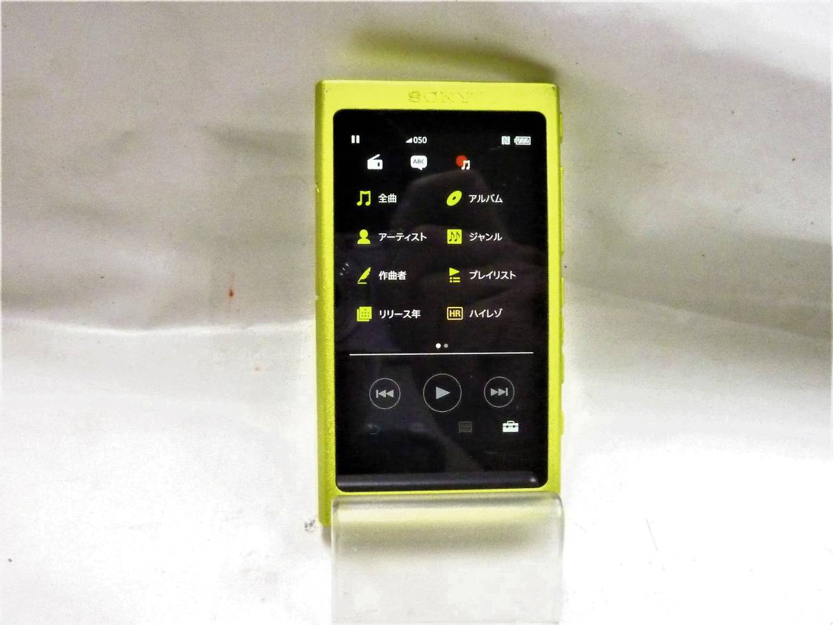  使用★索尼NW-A 36 HN隨身聽（32 GB）石灰黃    原文: USED★ソニー NW-A36HN ウォークマン(32GB) ライムイエロー