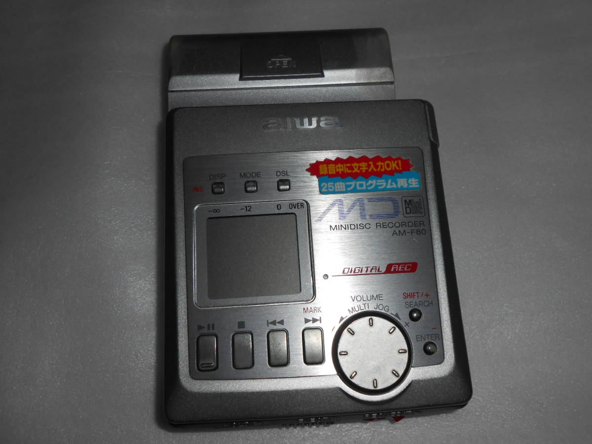 AIWA AM-F80 アイワ 録音 RECORDING ポータブルMDプレーヤー AIWA AM-F80 アイワ 録音 RECORDING ポータブルMDプレーヤー