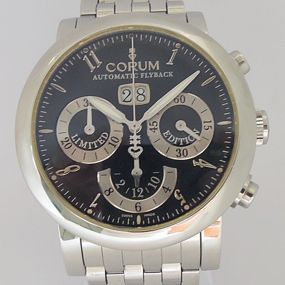 SS　CORUM　コルム　996.201.20　ETA2892A2　ビッグデイト　フライバッククロノグラフ　自動巻き　500個限定 《 即決・消費税無・送料込 》_画像1