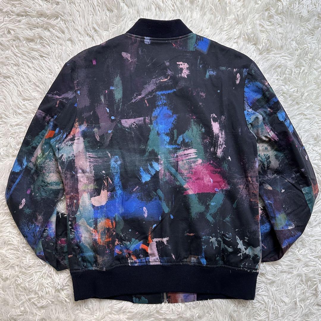極美品】 Paul Smith ポールスミス ペイント柄 MA-1 ブルゾン M 極美品】 Paul Smith ポールスミス ペイント柄 MA-1 ブルゾン M