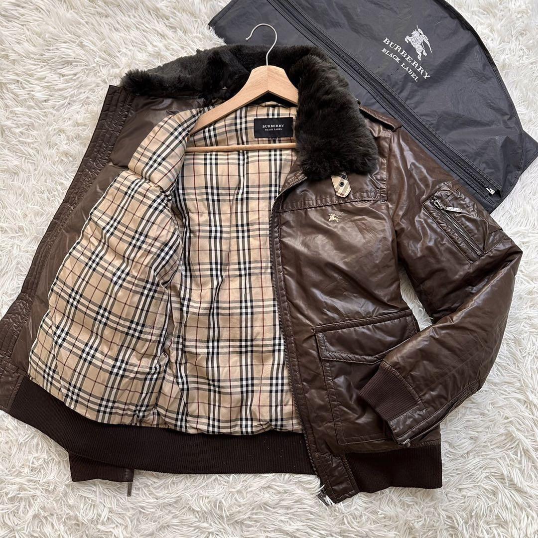 美品】 BURBERRY BLACK LABEL バーバリーブラックレーベル ラビット