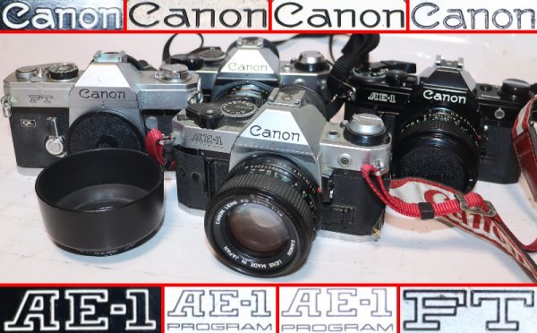 【A07628】カメラ キャノン《計4点》【Canon AE-1 / AE-1 PROGRAM / FT】_画像1