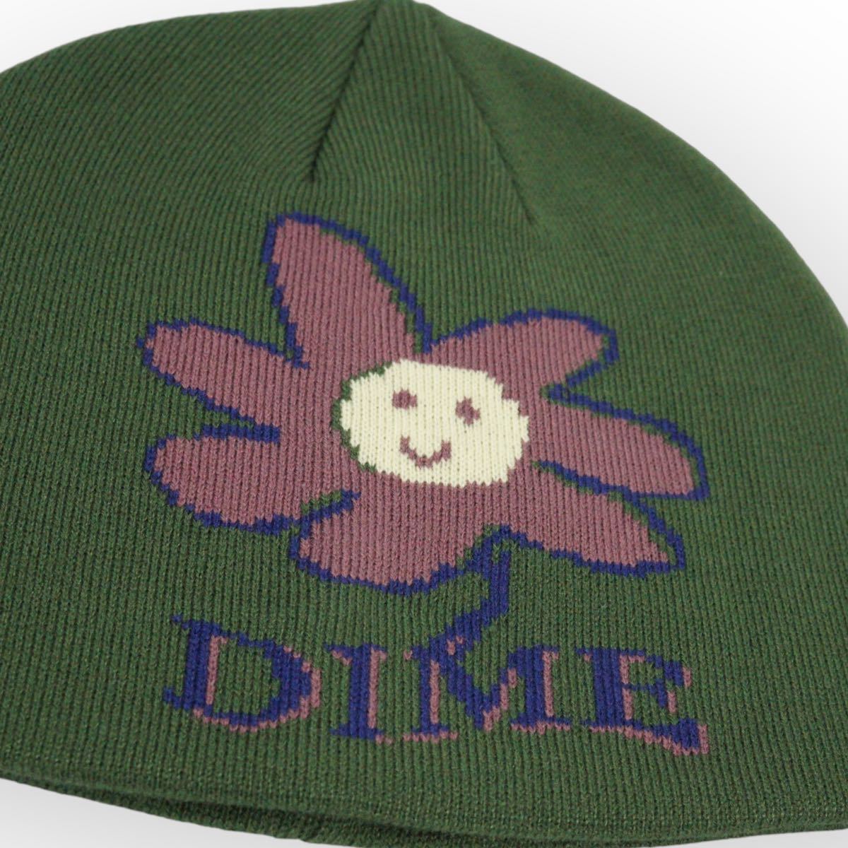 DIME Cute Flower Skull Beanie ビーニー グリーン ダイム ニット