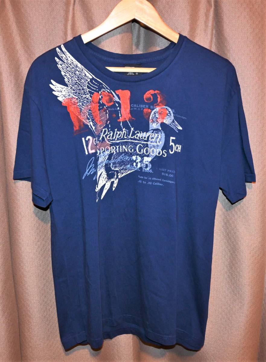 Polo by Ralph Lauren ポロ ラルフローレン デザイン 半袖Tシャツ M 正規品