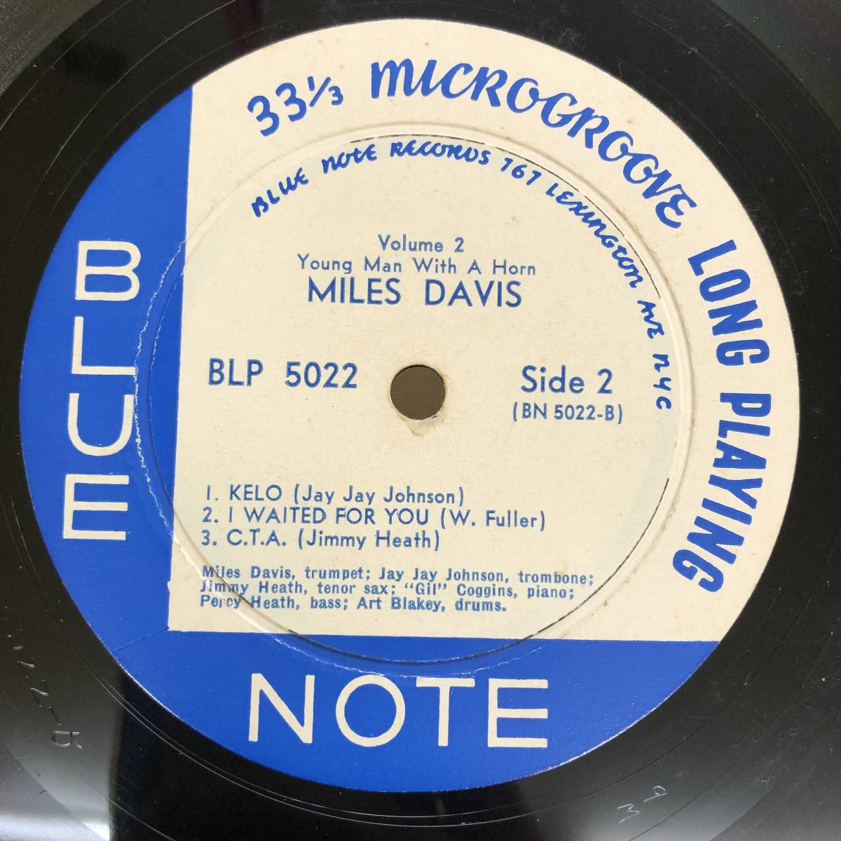 (10inch) Miles Davis - Young Man Eith A Horn Vol.2［BLP5022］アメリカ盤 Blue Note / Lexington DG EAR Flat 9M_画像8