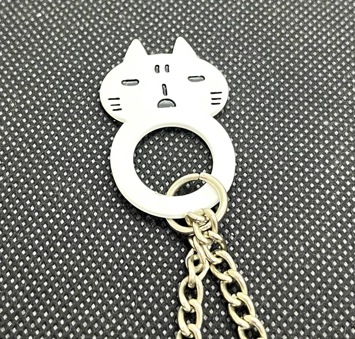 中古　MINT Neko ミント　ネコ　ネックレス　アクセサリー　ホワイト　52㎝/2210_画像1