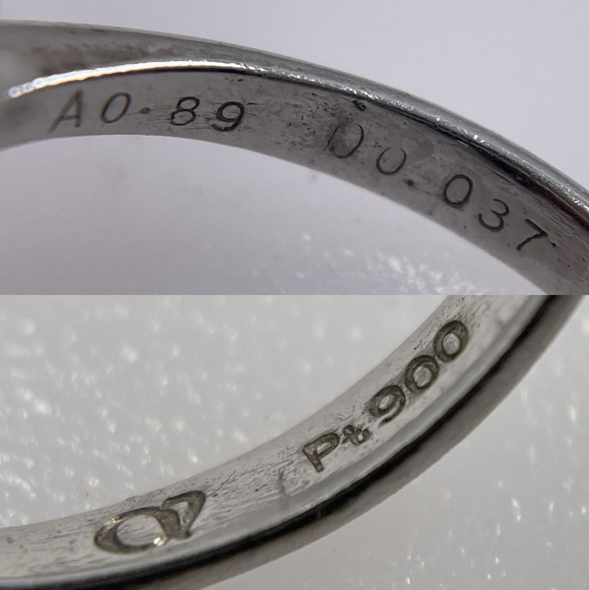 Pt900 プラチナ台 アレキサンドライト 0.89ct ダイヤモンド 0.037ct リング 指輪 約16号 7.2ｇ[03-2899_画像7