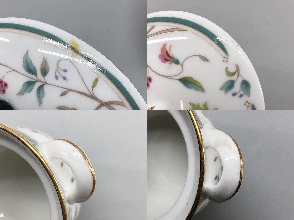 Noritake ノリタケ 花更紗 4409 カップ＆ソーサー2客・シュガーポット・クリーマー[18456_画像10