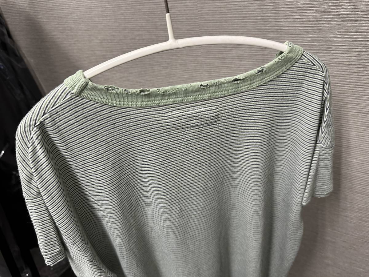  прекрасный товар THE GREAT | The * Great зеленый окантовка стрейч футболка | Barneys New York покупка | большой размер 